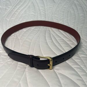 Men’s COACH Dark Brown Cowhide Belt with solid Brass Hardware Size 34